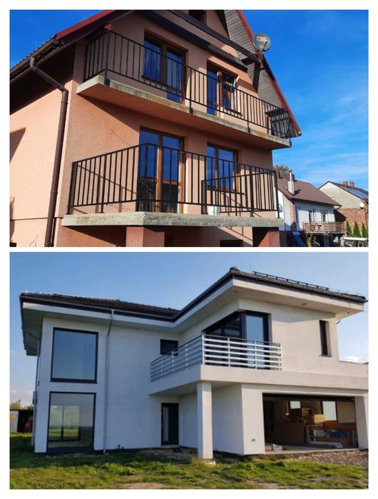 Balustrady, Ogrodzenia, Bramy, Balkony francuskie, Spawanie, Malowanie