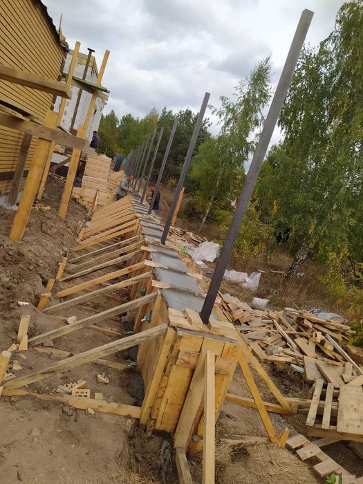 Монолітні роботи. Фундаменти.