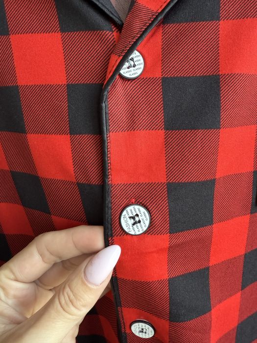 Чоловіча піжама у клітинку. Червона піжама в клітинку