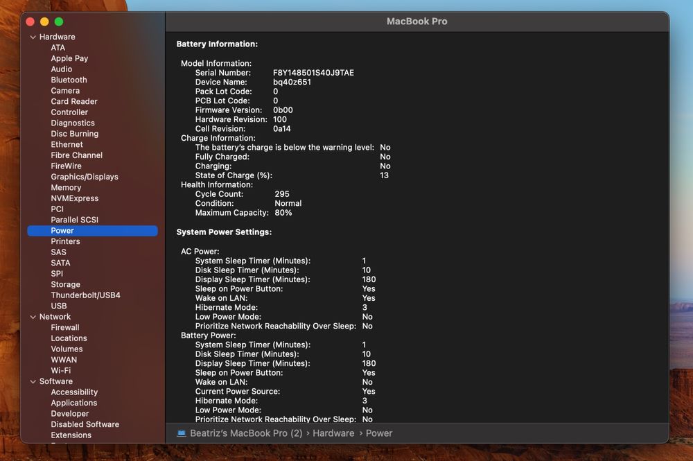 M1 Macbook Pro 16” 16GB RAM 512GB Disco