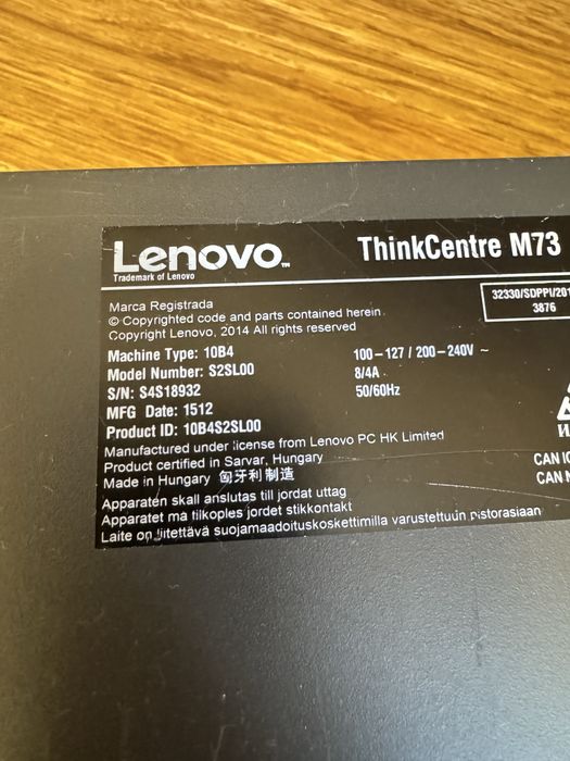 lenovo thinkcentre m73 - купить компьютеры и комплектующие - Цена