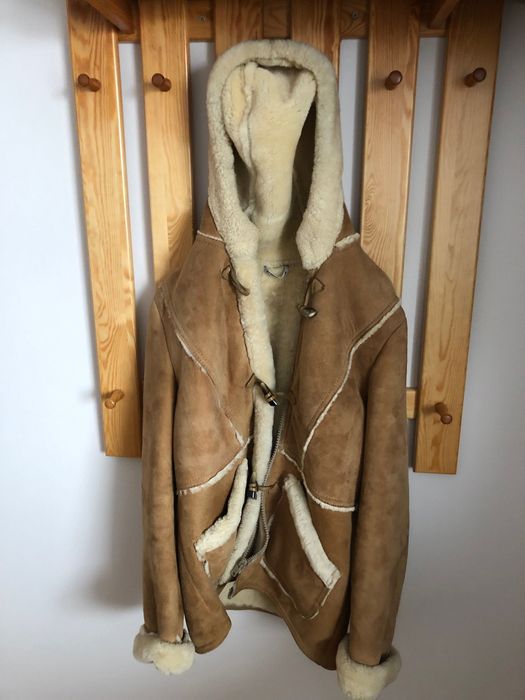 Norweski Mięciutki Stylowy kożuch kurtka kaptur zip firmy ALEKSANDER