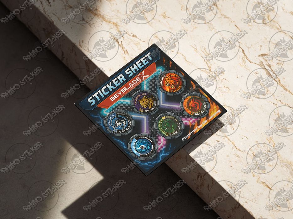 Autocolantes Personalizados Beyblade (Gear Chip 16mm) - 6un.
