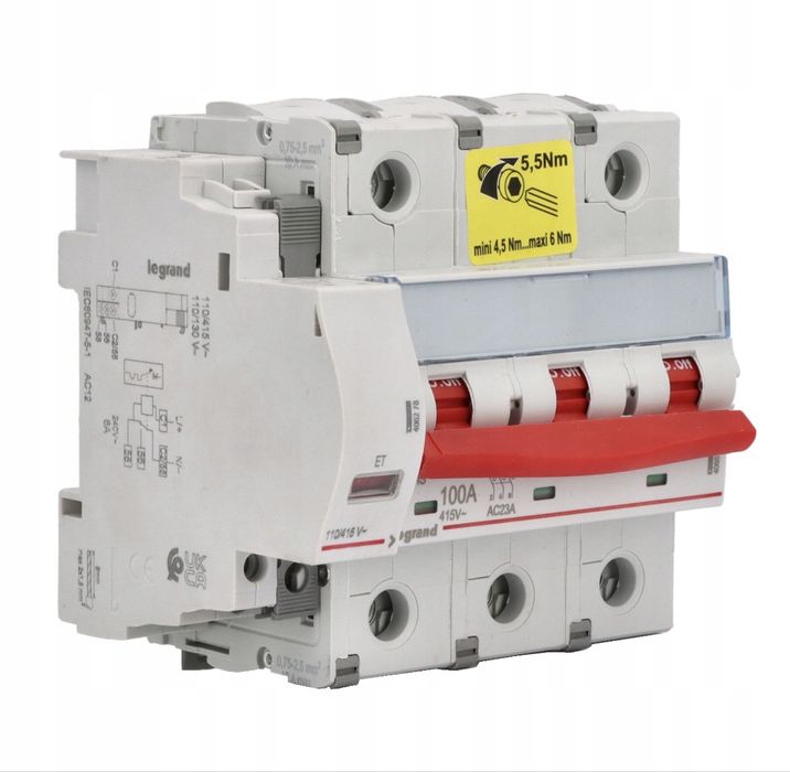 Zestaw Legrand FRX 303 100A 3P 406538 + Wyzwalacz TX3 DX3 406278 110-415V