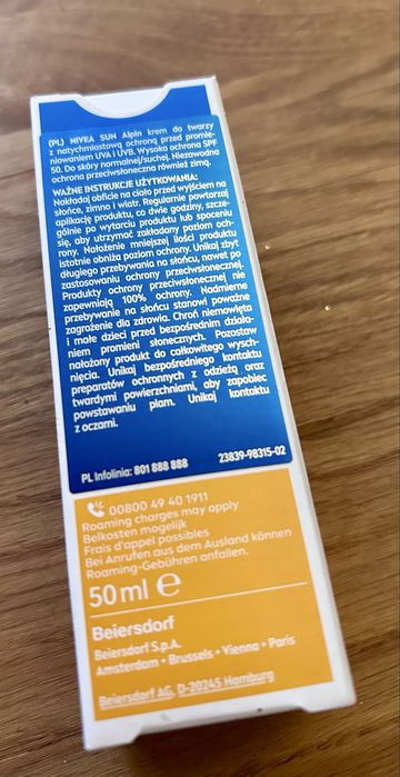 NIVEA SUN Alpin krem do twarzy z wysoką ochroną SPF 50