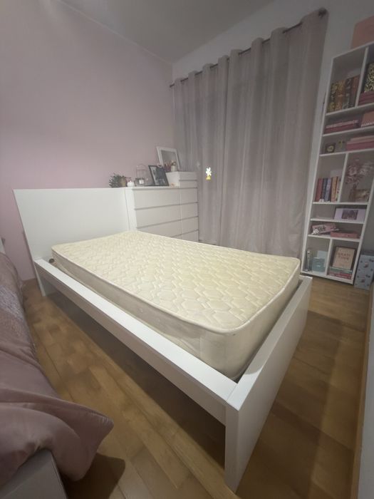 Cama solteiro c/ colchāo - MALM Ikea - 90x200cm