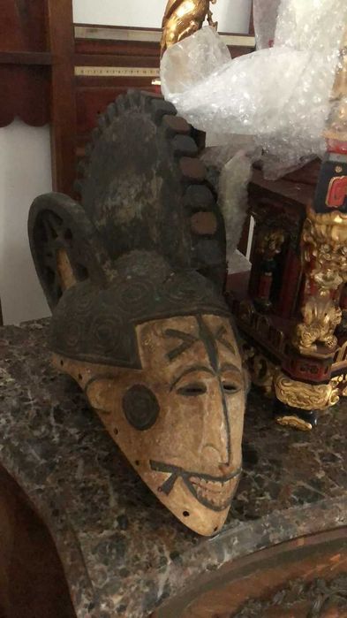 Máscara rara de arte tribal africana Igbo