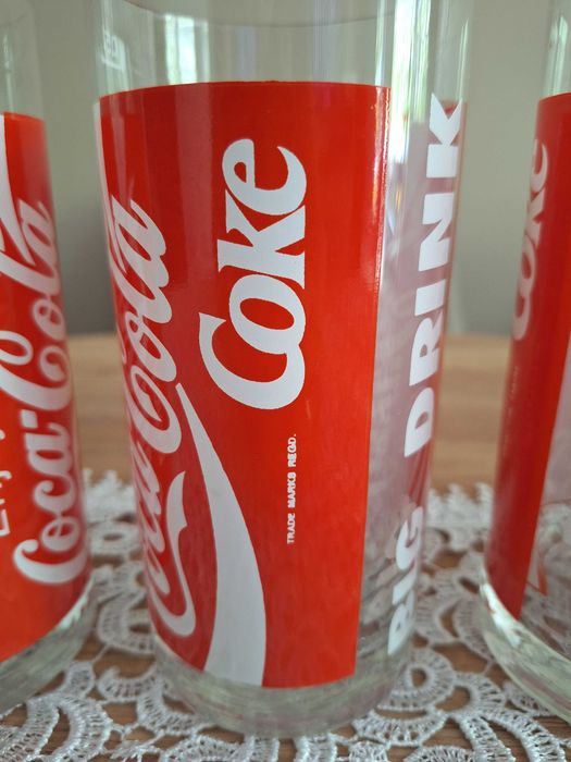 Zestaw 6 szklanek szkanki szkalnka BIG DRINK zimna Coca-Cola Coke 500ml 0,5l wersja POLSKA