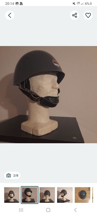 Hełm wloski M33, serbska policja .