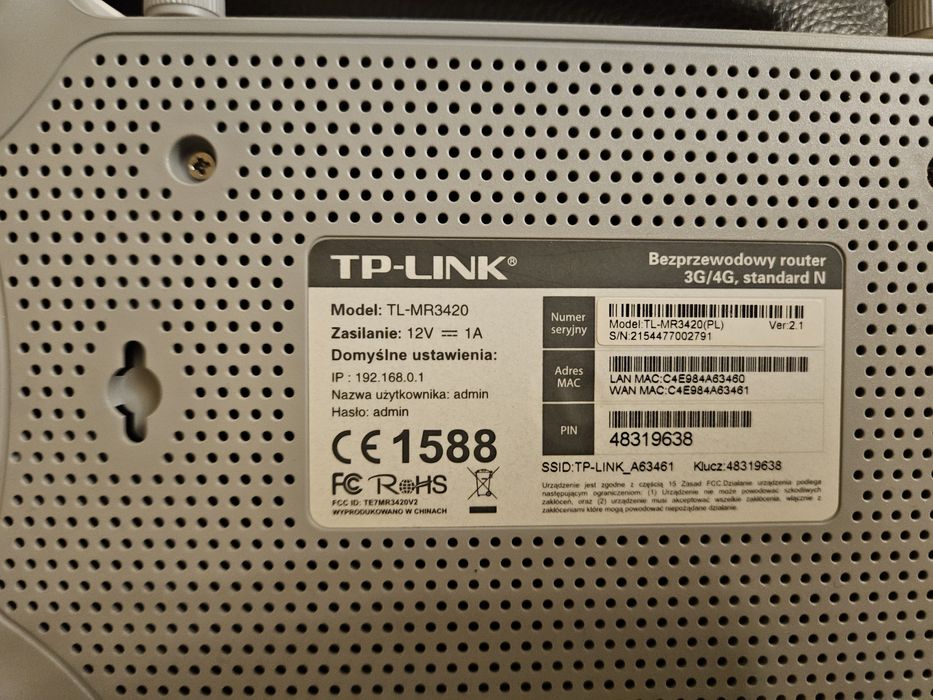 Router TP-link 4g tl-mr3420 plus modem 4g huawei e3372