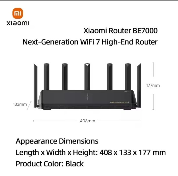 Маршрутизатор Xiaomi Mi Router BE7000.  Роутер Wi-fi. Модем