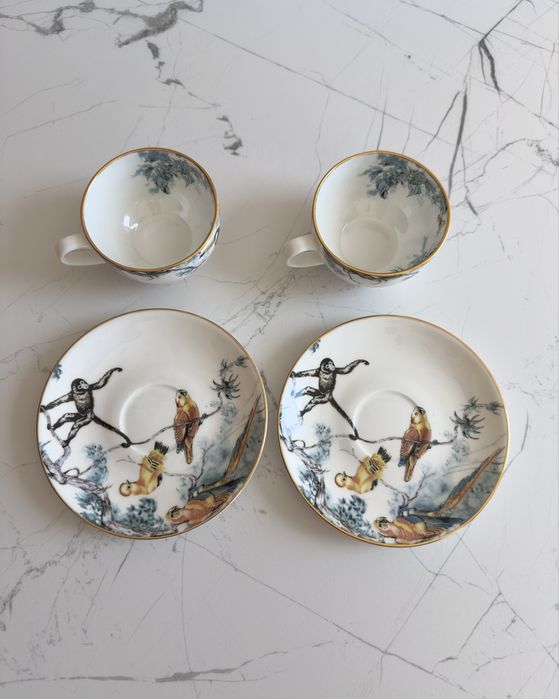 Чайний набір, сервіз hermes, чайный сервиз, чашки, набор эрмес, ермес