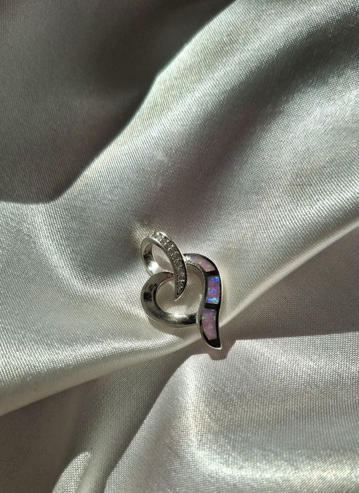 Zawieszka srebrna wisiorek 925 2.7cm serce 2.84 g