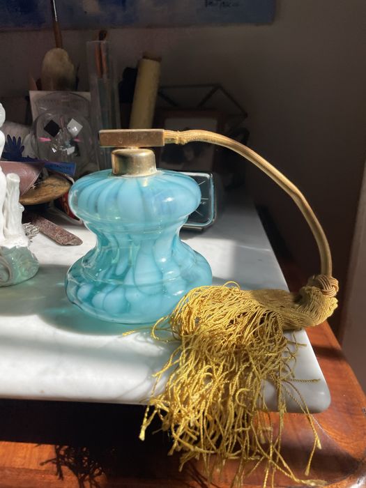 Frasco perfume antigo com borrifador