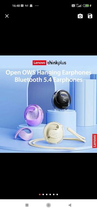 Słuchawki bezprzewodowe Lenowo bluetooth
