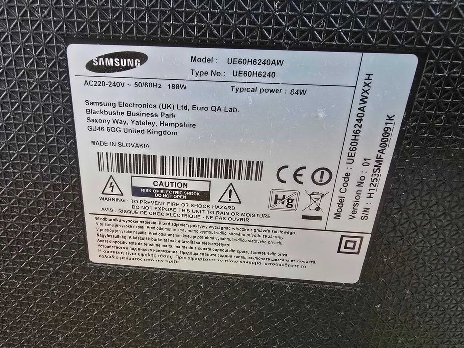 telewizor samsung 60cali ue60h6240aw