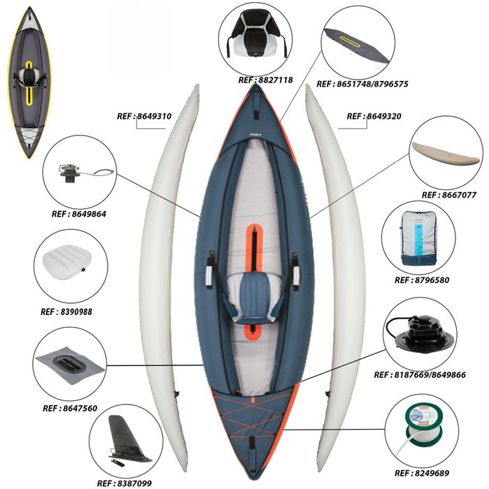Canoa Kayak Insuflável de Passeio 1 Lugar