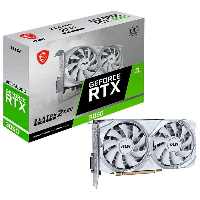 MSI NVIDIA GeForce RTX 3050 "Ampere" Ventus 2X XS White 8G
