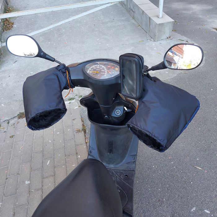 Теплые чехлы на руль, зимние мото перчатки, бар муфты для скутера