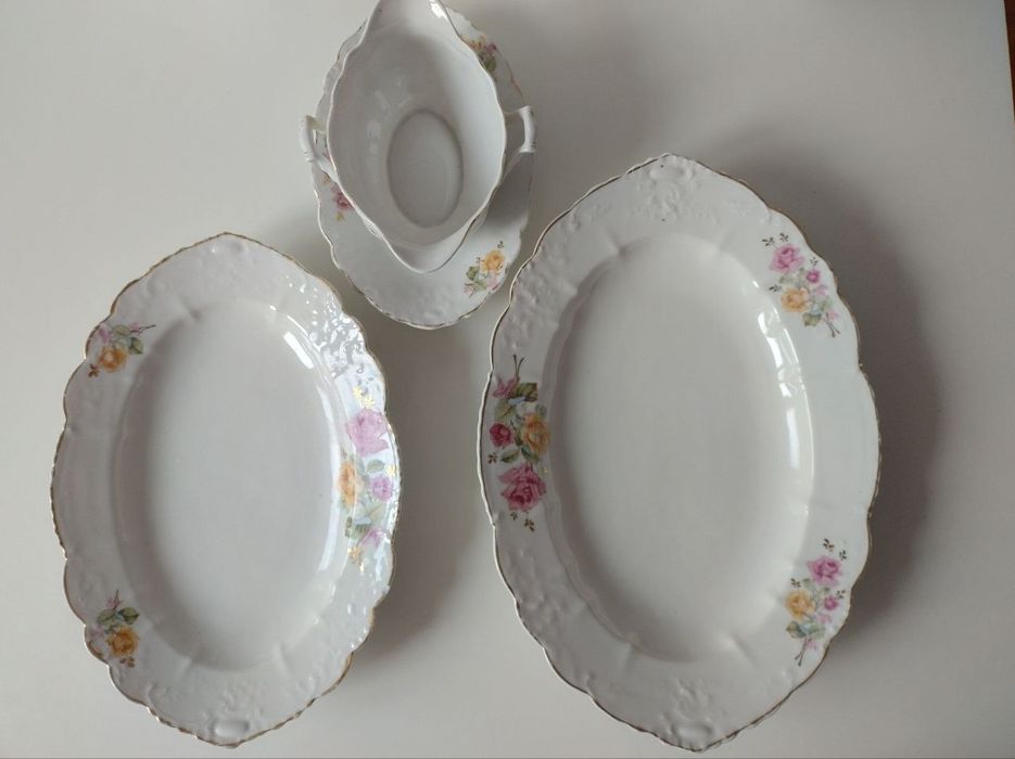 Антикварний колекційний соусник і два блюда Баранівка 1930 ті роки