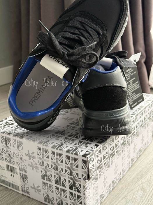 MADE IN ITALY Кроссовки Premiata Mick Black Blue (IN BOX)