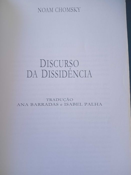 Livro  discurso da dissidencia