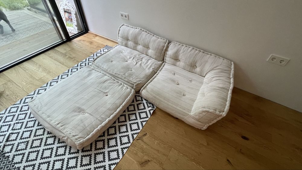 Sofá de chão 3 peças