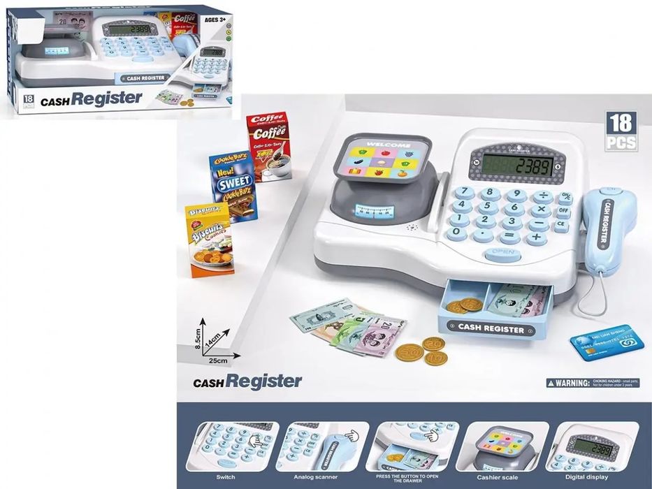 Kasa z kalkulatorem 18rl. Madej