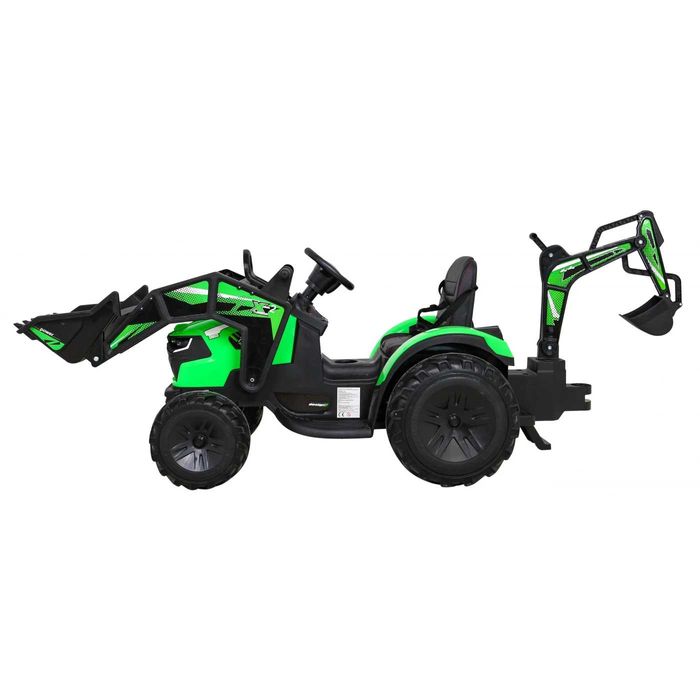 Pojazd elektryczny Traktor Z Przyczepą 720-T Zielony