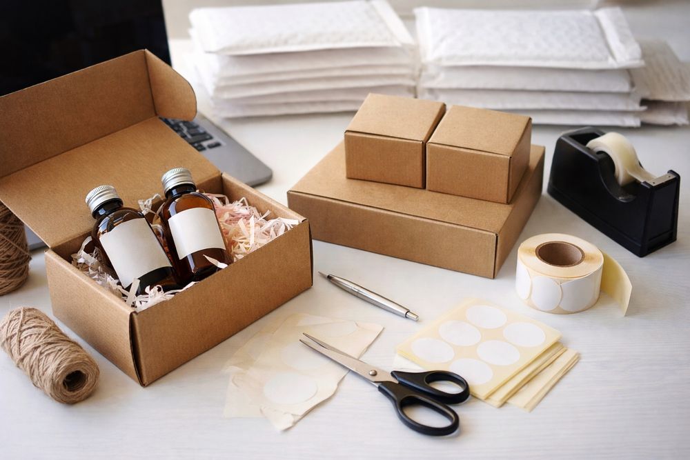 Serviço de Embalagem e Rotulagem - trabalho em casa eficaz e seguro