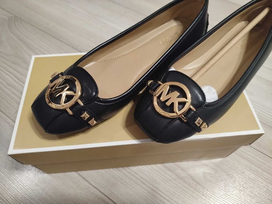Buty damskie baleriny czarne nowe Michael Kors, rozmiar 7,5
