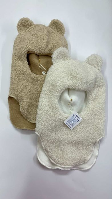 Шапка Тедді шапка шолом з вушками зимова шапка дитяча шапка з вушками