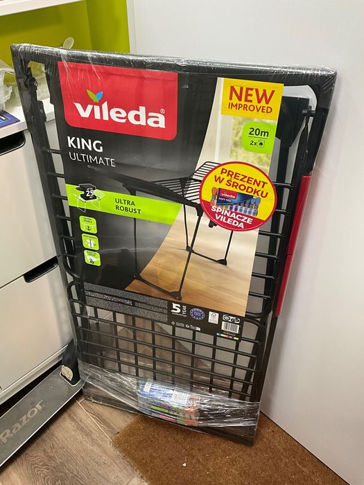 Suszarka na pranie Vileda King ULTIMATE 20 metrów mocna, Wyprodukowano we Włoszech Italia