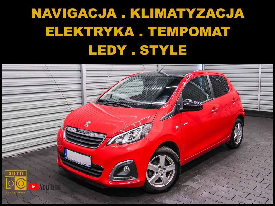 Peugeot 108 STYLE + NAVIGACJA + Klimatyzacja + Tempomat + ZAREJESTROWANY !!!