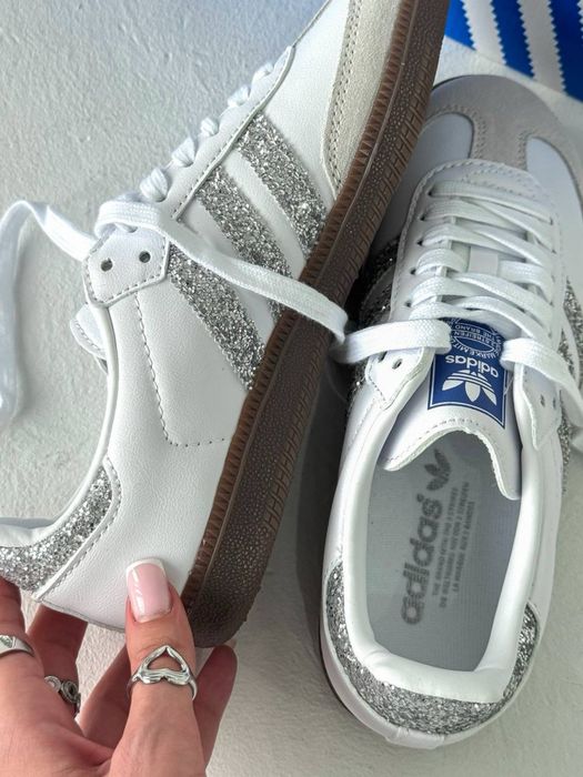 ОРИГІНАЛ‼️36-41 Adidas Samba Glitter Silver OG spezial gazelle LA