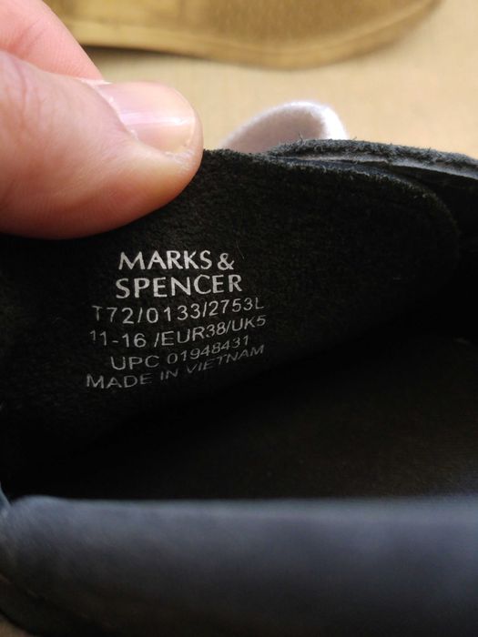 Półbuty, buty żeglarskie damskie skórzane M&S