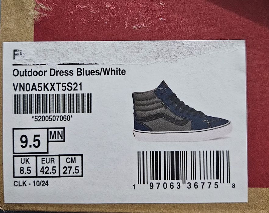 Ténis novos a estrear na caixa, VANS SKATE HIGH  tamanho 42,5.