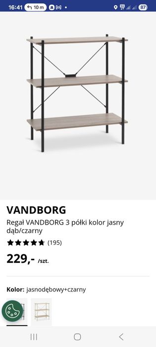 Regał na książki Vandborg Jysk