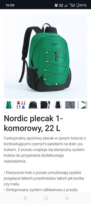 Sprzedam plecak nordic 22l