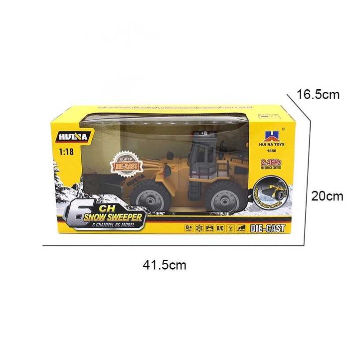 RC Máquina Huina Modelo 1586 1:18 2.4G 6CH c/ bateria recarregável