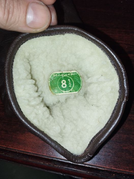 Rękawiczki skórzane ocieplane męskie rozm 8,5 nie noszone