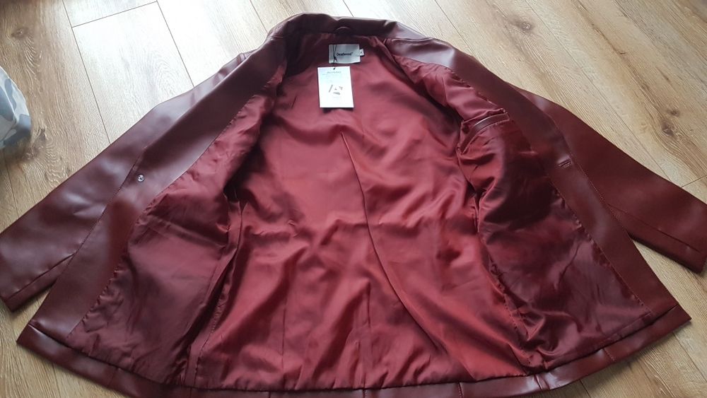 Deadwood Bradley India Blazer kurtka marynarka skóra naturalna red