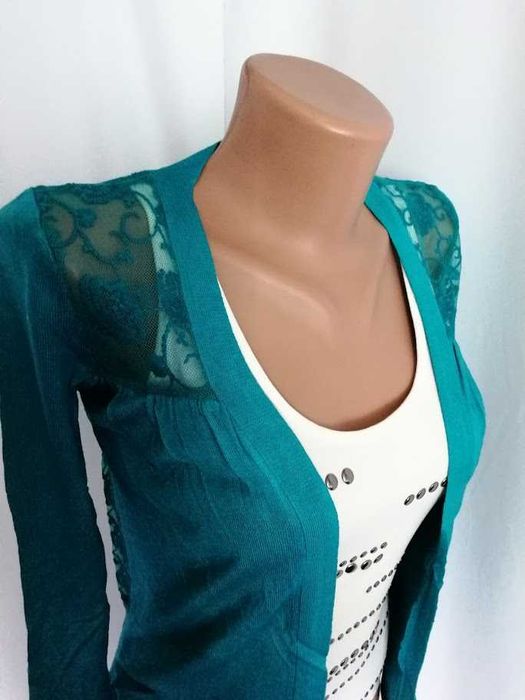 Нарядный лёгкий кардиган/накидка с кружевной спинкой armide