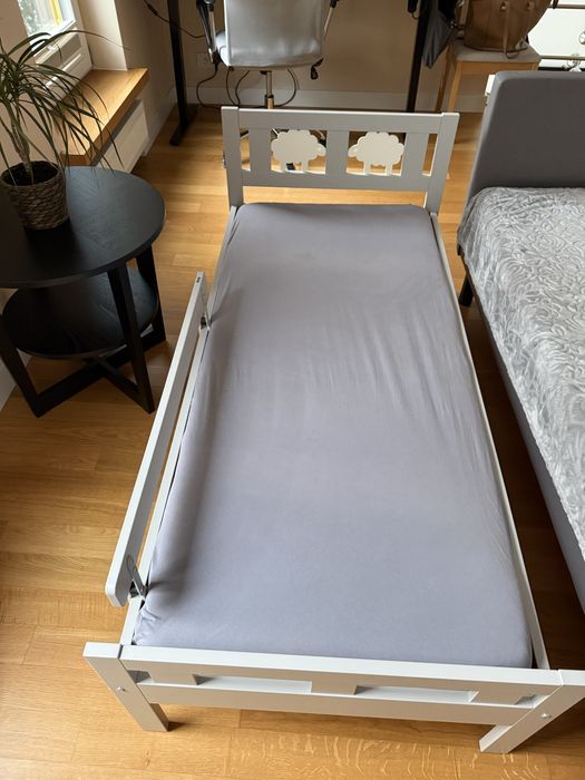 Ikea łóżko Kritter szare stan bardzo dobry