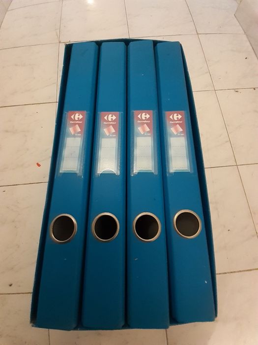 Conjunto de 4 × arquivadores/docier com caixa de alojamento como novo*