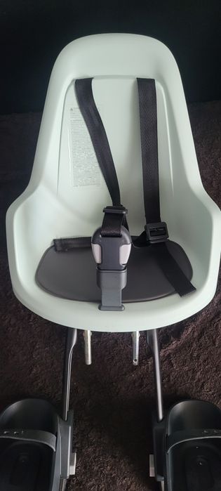 Zestaw fotelik rowerowy i osłona bobike go mini marshmallow mint