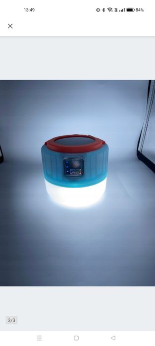 Solarna lampa cempingowa