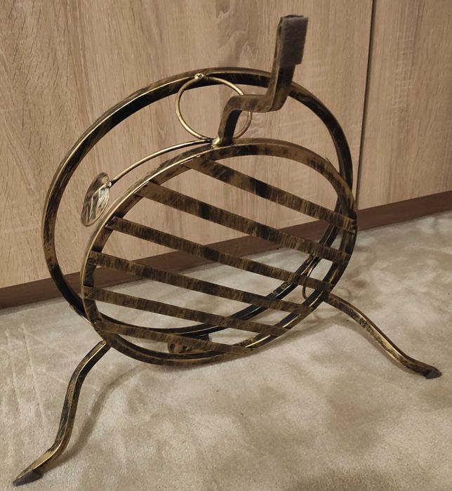 Kwietnik Metalowy Stojak na jedną donicę złota patyna (KWK-679)