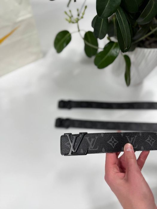 Ремінь Louis Vuitton чорний Чоловічий пояс Лв монограмний