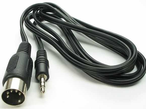 Кабель 5 pin DIN - мини Jack 3.5 стерео, длина 1.2 метра .